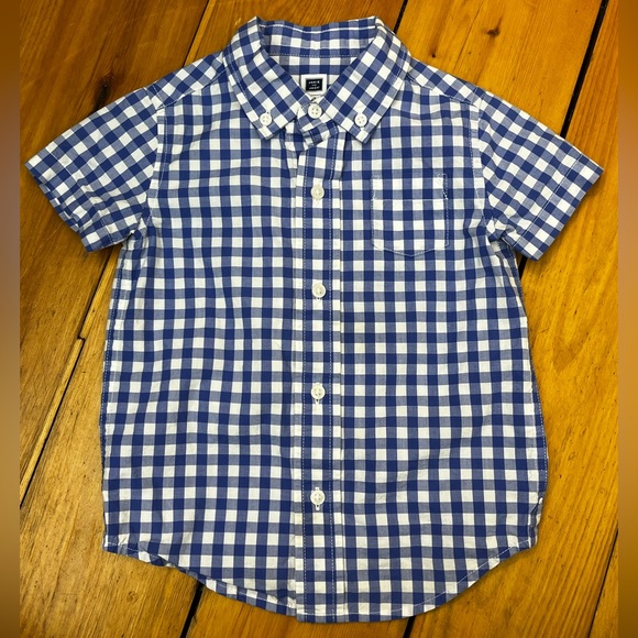 Janie and Jack Other - Janie and Jack Toddler 3T Blue Gingham Button Down Dress Shirt Cotton Classic